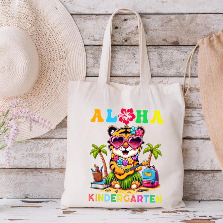 Aloha Kindergarten Tiger Hawaii Back To School Kids Girls Canvas Tote Bag Aloha Kindergarten Tiger Hawaii Back To School Kids Girls Canvas Tote Bag