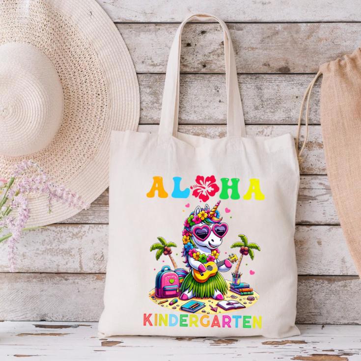 Aloha Kindergarten Unicorn Hawaii Back To School Kids Girl Canvas Tote Bag Aloha Kindergarten Unicorn Hawaii Back To School Kids Girl Canvas Tote Bag