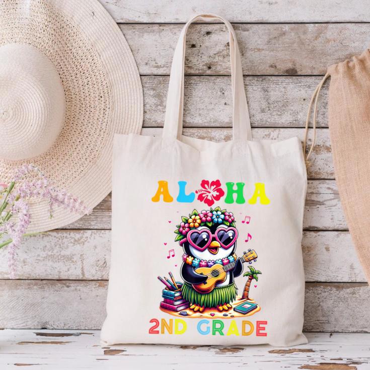 Aloha Second Grade Penguin Hawaii Back To School Kids Girl Canvas Tote Bag Aloha Second Grade Penguin Hawaii Back To School Kids Girl Canvas Tote Bag