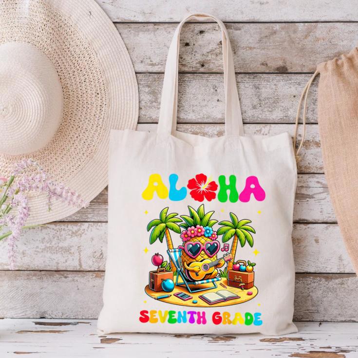 Aloha Seventh Grade Pineapple Hawaii Back To School Girls Canvas Tote Bag Aloha Seventh Grade Pineapple Hawaii Back To School Girls Canvas Tote Bag