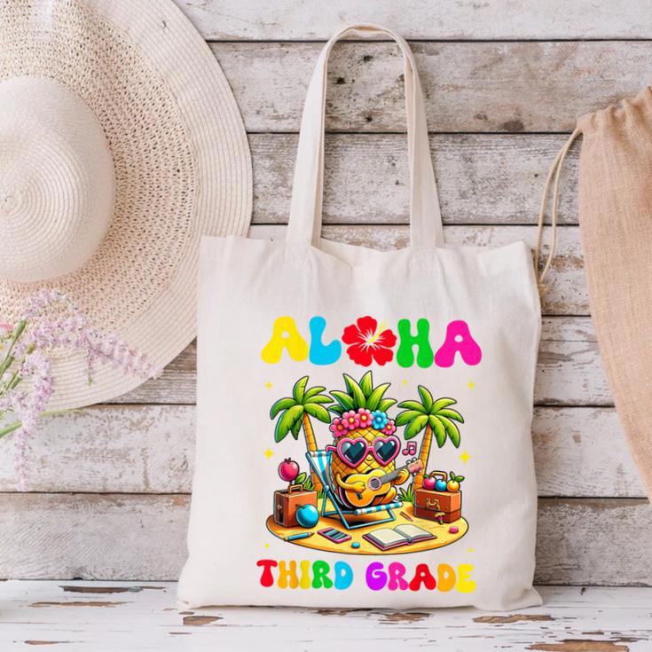 Aloha Third Grade Pineapple Hawaii Back To School Kids Girl Canvas Tote Bag Aloha Third Grade Pineapple Hawaii Back To School Kids Girl Canvas Tote Bag
