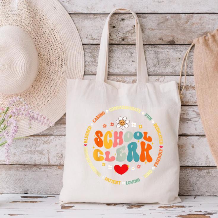 Attendance School Clerk Appreciation Week Back To School Canvas Tote Bag