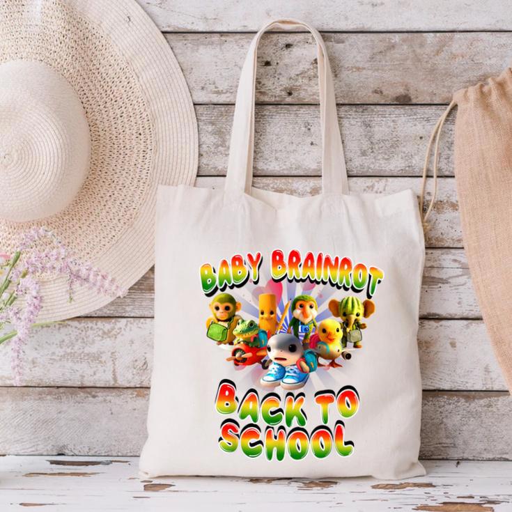All Baby Brainrot Italian Meme Cute Back To School For Kids Canvas Tote Bag All Baby Brainrot Italian Meme Cute Back To School For Kids Canvas Tote Bag