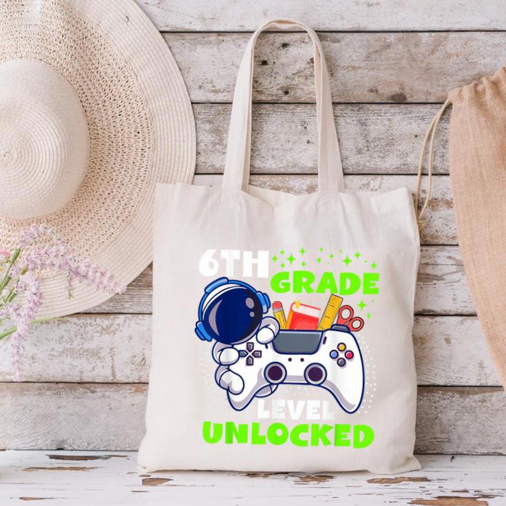 Back To School 6th Grade Level Unlocked Gamer Boys Kids Canvas Tote Bag Back To School 6th Grade Level Unlocked Gamer Boys Kids Canvas Tote Bag