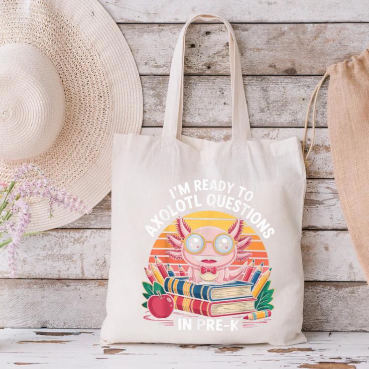 Back To School Axolotl Design For Pre-K Students Canvas Tote Bag Back To School Axolotl Design For Pre-K Students Canvas Tote Bag