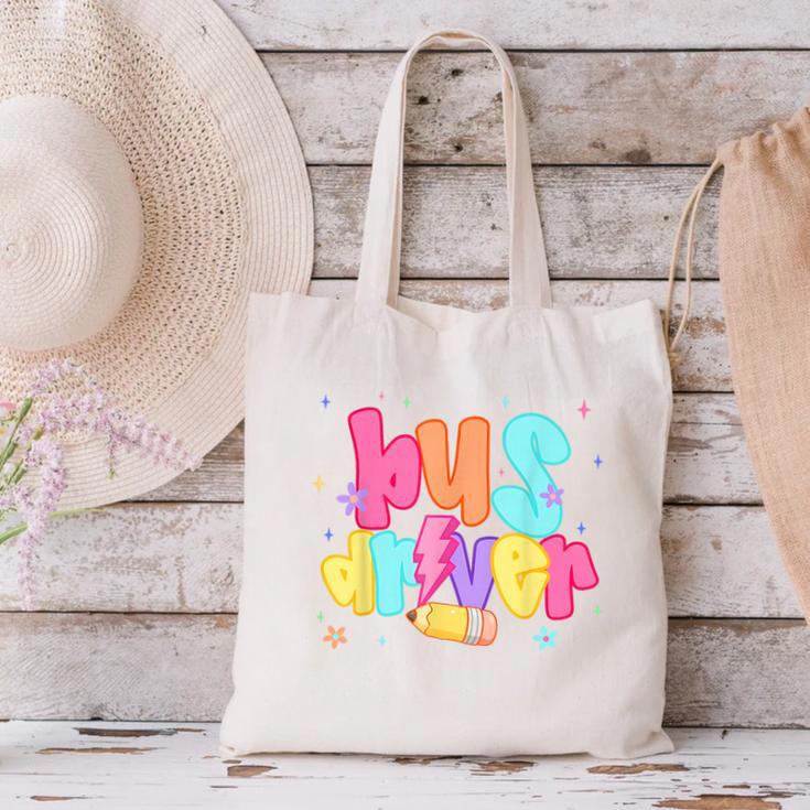 Back To School Bus Driver First Day Men Women Lighting Canvas Tote Bag Back To School Bus Driver First Day Men Women Lighting Canvas Tote Bag