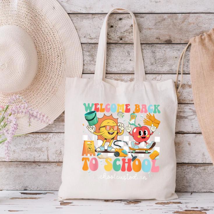Back To School Custodian First Day Of School Custodian Canvas Tote Bag