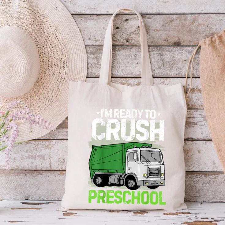 Back To School First Day Of Preschool Garbage Truck Boys Canvas Tote Bag Back To School First Day Of Preschool Garbage Truck Boys Canvas Tote Bag