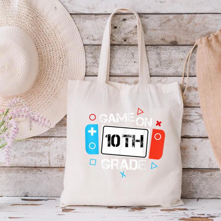 Back To School Game On 10th Grade Gamer Kids Boys Girl Canvas Tote Bag