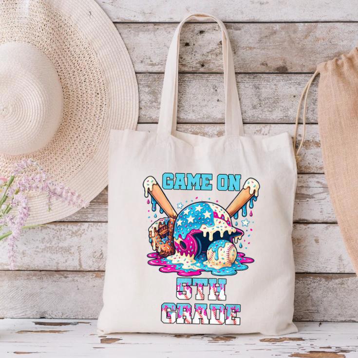 Back To School Game On Fifth Grade Baseball First Day Boys Canvas Tote Bag