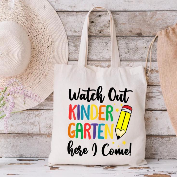 Back To School Kids Watch Out Kindergarten Here I Come Canvas Tote Bag Back To School Kids Watch Out Kindergarten Here I Come Canvas Tote Bag