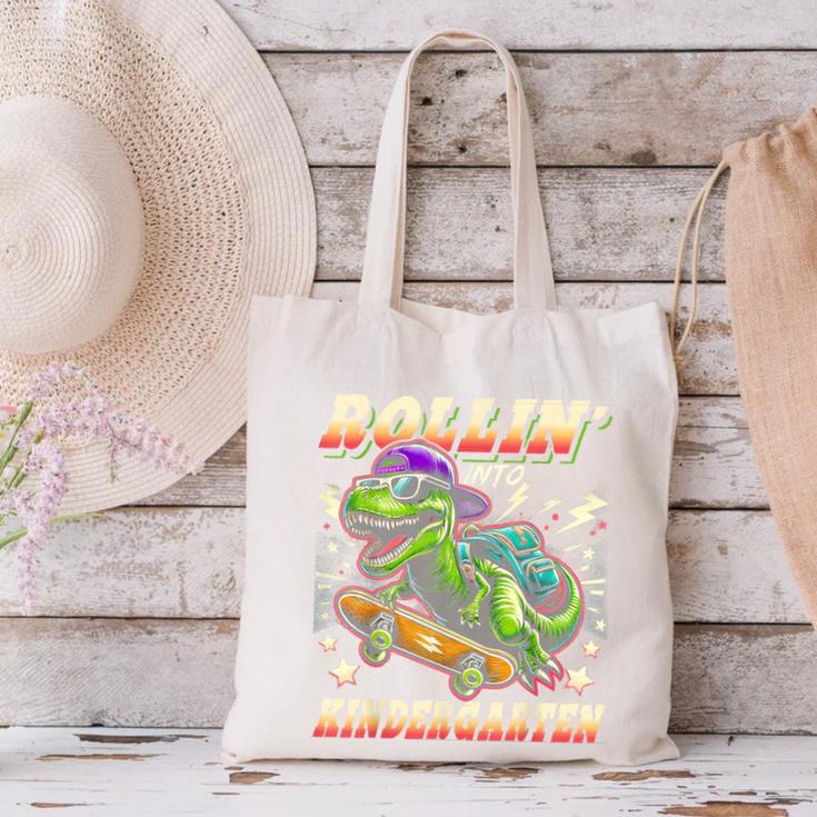 Back To School Kindergarten Dinosaur First Day Of School Boy Canvas Tote Bag