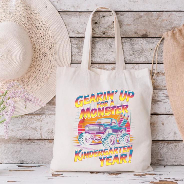 Back To School Kindergarten Monster Truck First Day Boys Canvas Tote Bag Back To School Kindergarten Monster Truck First Day Boys Canvas Tote Bag
