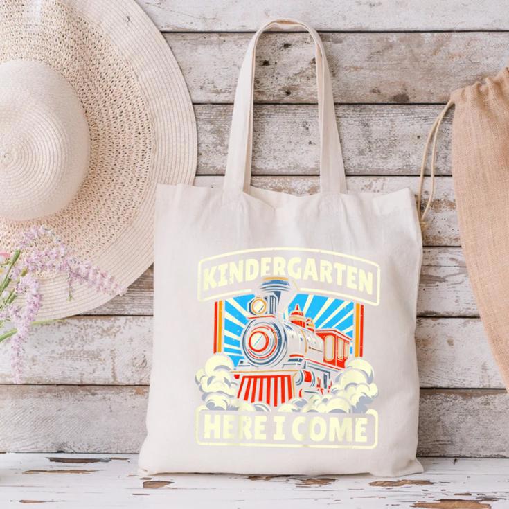 Back To School Kindergarten Here I Come Train Boys Girls Canvas Tote Bag Back To School Kindergarten Here I Come Train Boys Girls Canvas Tote Bag