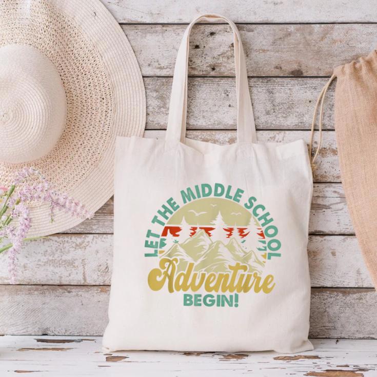 Back To School Let The Middle School Adventure Begin Canvas Tote Bag