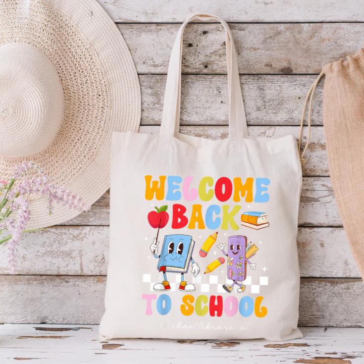 Back To School Librarian First Day Of School Librarian Canvas Tote Bag