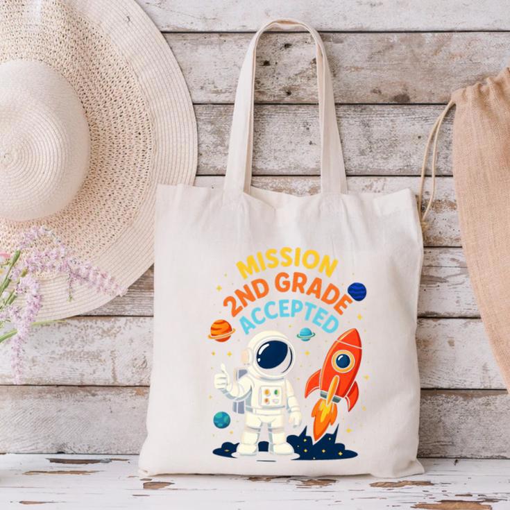 Back To School Mission Second 2nd Grade Accepted Astronaut Premium Tri-Blend Canvas Tote Bag