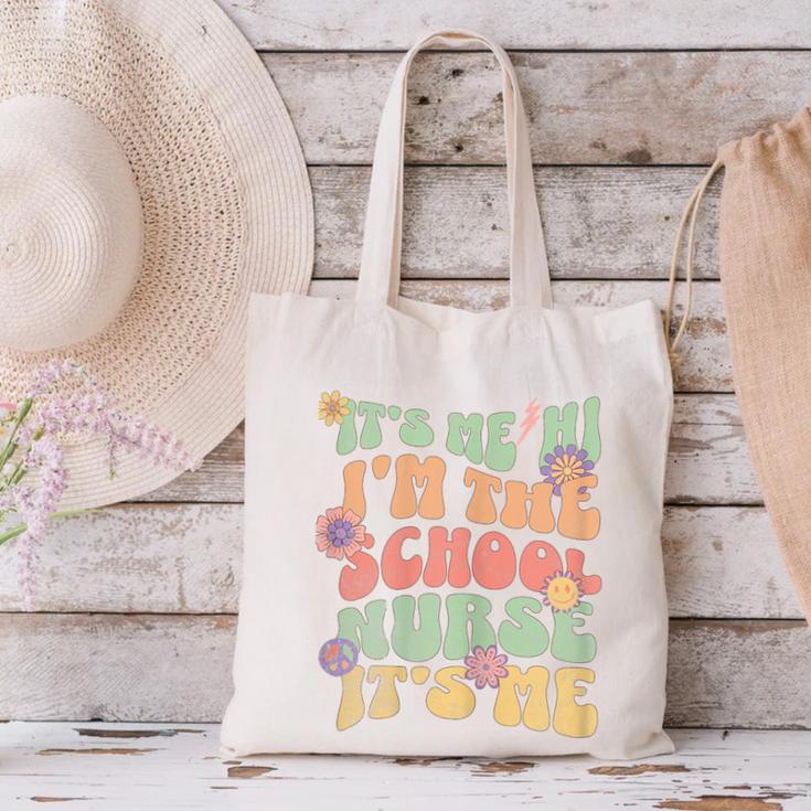 Back To School Nurse It's Me Hi I'm The School Nurse Canvas Tote Bag Back To School Nurse It's Me Hi I'm The School Nurse Canvas Tote Bag