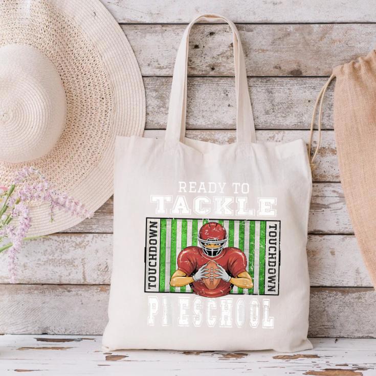 Back To School Ready To Tackle Preschool Football Theme Canvas Tote Bag