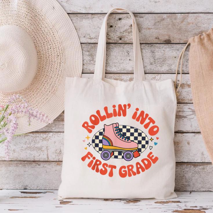 Back To School Rollin Into First Grade Girls Canvas Tote Bag Back To School Rollin Into First Grade Girls Canvas Tote Bag