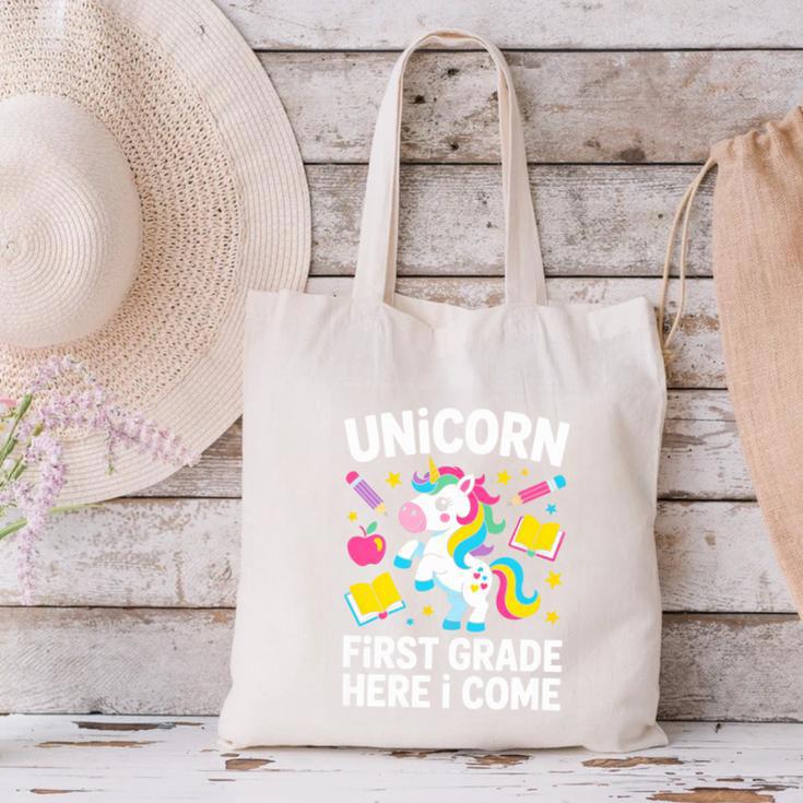 Back To School Unicorn First Grade Here I Come Premium Tri-Blend Canvas Tote Bag Back To School Unicorn First Grade Here I Come Premium Tri-Blend Canvas Tote Bag