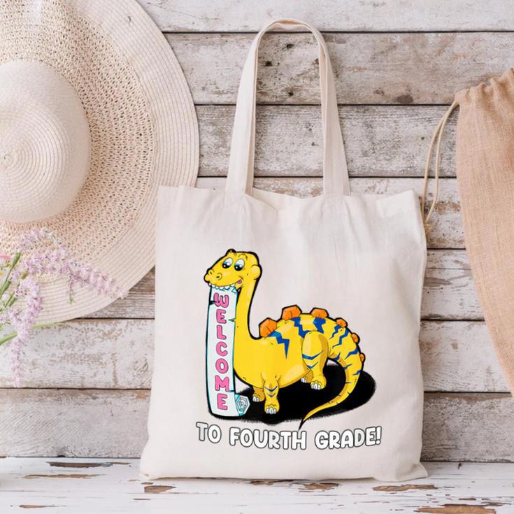 Back To School Welcome To Fourth Grade Canvas Tote Bag Back To School Welcome To Fourth Grade Canvas Tote Bag
