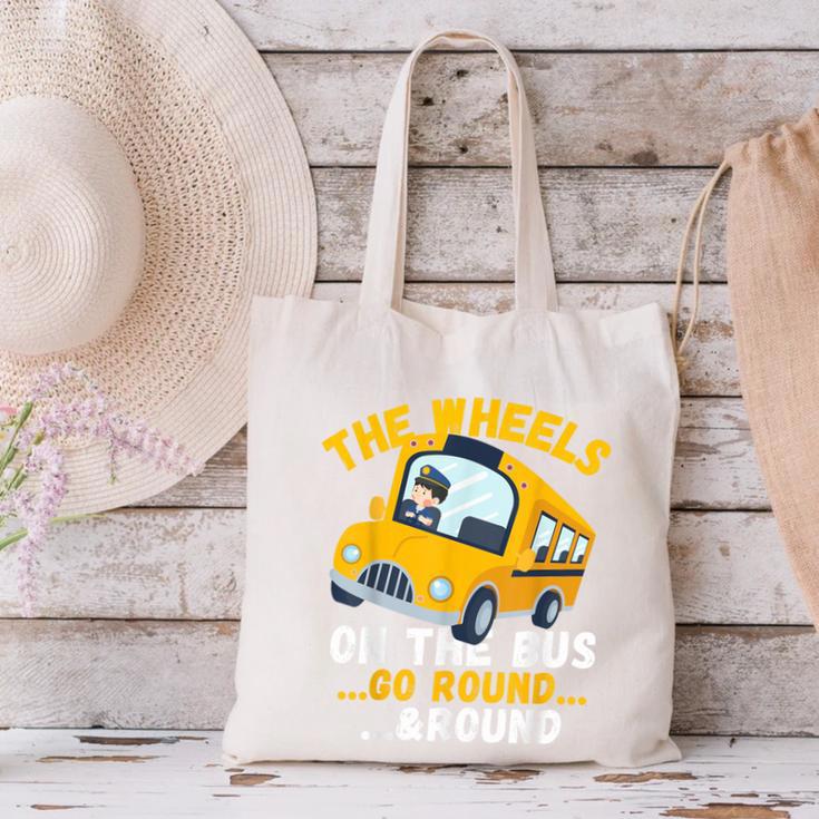Back To School The Wheels On The Bus Go Round And Round Kids Canvas Tote Bag Back To School The Wheels On The Bus Go Round And Round Kids Canvas Tote Bag