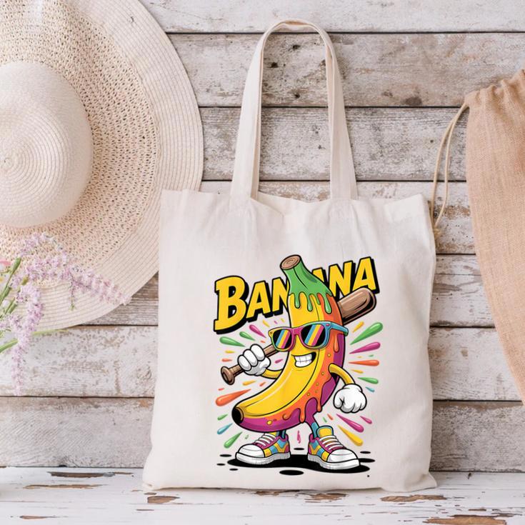 Banana Baseball Cartoon Cool Sports Kids Teens Canvas Tote Bag Banana Baseball Cartoon Cool Sports Kids Teens Canvas Tote Bag