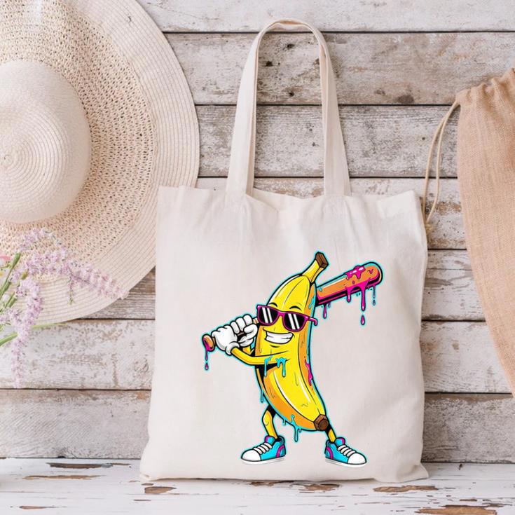 Banana Baseball Drip Kids Youth Boys Girls Canvas Tote Bag Banana Baseball Drip Kids Youth Boys Girls Canvas Tote Bag