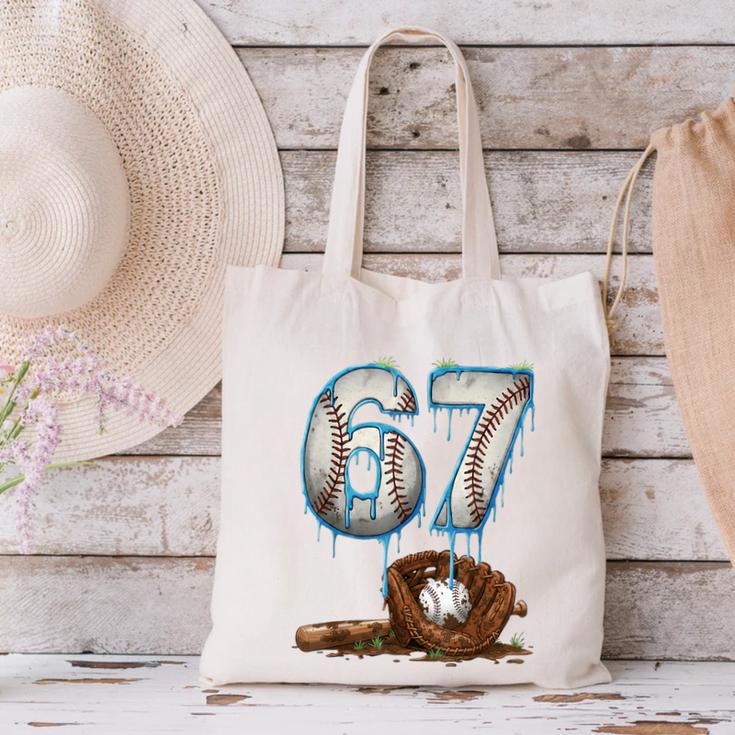 Baseball 67 Six Seven Meme 6-7 Drip Baseball Boys Men Canvas Tote Bag Baseball 67 Six Seven Meme 6-7 Drip Baseball Boys Men Canvas Tote Bag