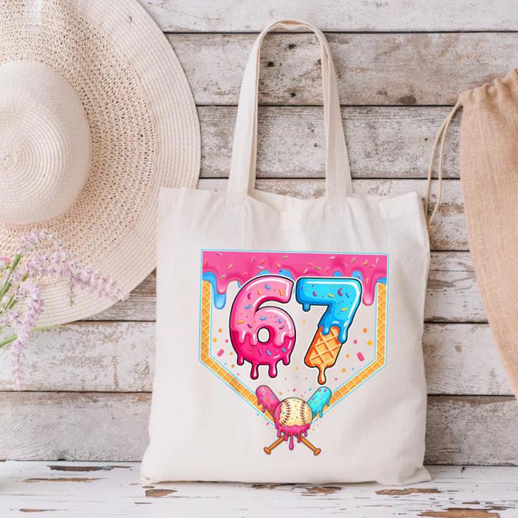 Baseball 67 Six Seven Meme Drip 6 7 Boys Girl Kids Canvas Tote Bag Baseball 67 Six Seven Meme Drip 6 7 Boys Girl Kids Canvas Tote Bag