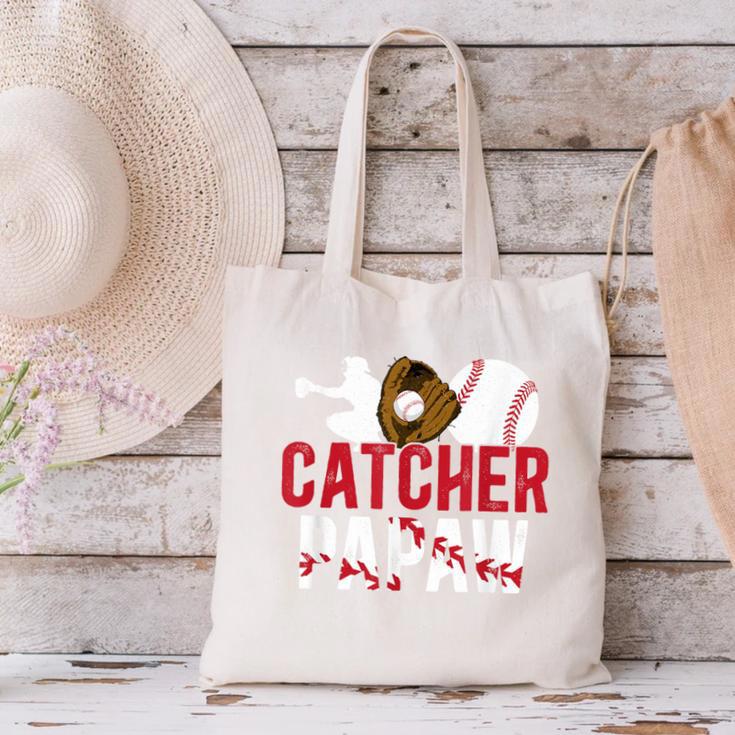 Baseball Catcher Papaw Proud Papaw Of A Baseball Catcher Canvas Tote Bag