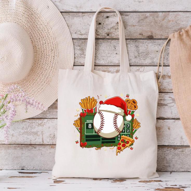 Baseball Christmas Scoreboard Celebration Premium Tri-Blend Canvas Tote Bag