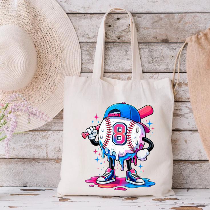 Baseball Drip 8th 8 Year Old Birthday Boys Pitcher Player Canvas Tote Bag Baseball Drip 8th 8 Year Old Birthday Boys Pitcher Player Canvas Tote Bag