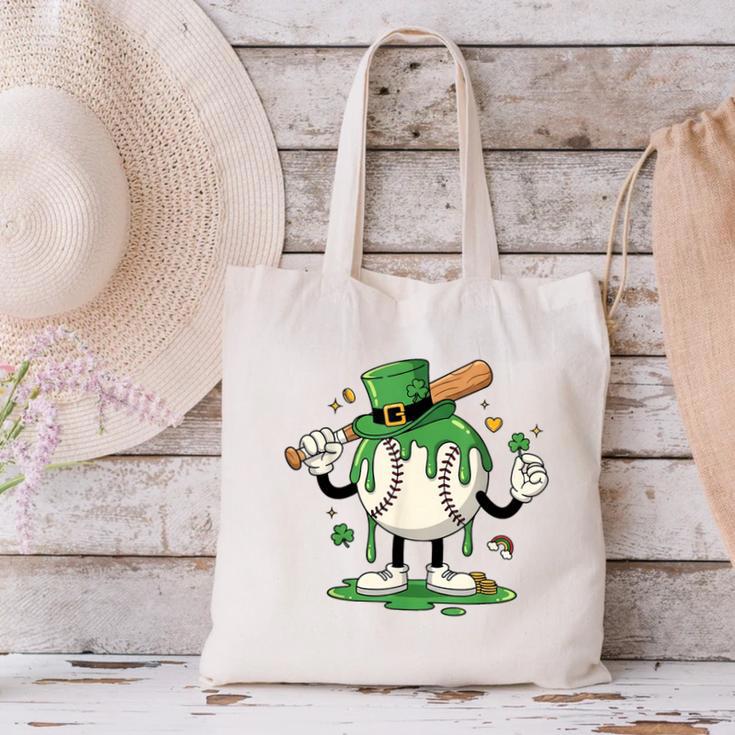 Baseball Drip Ice Cream Boys Kids Shamrock St Patricks Day Canvas Tote Bag Baseball Drip Ice Cream Boys Kids Shamrock St Patricks Day Canvas Tote Bag