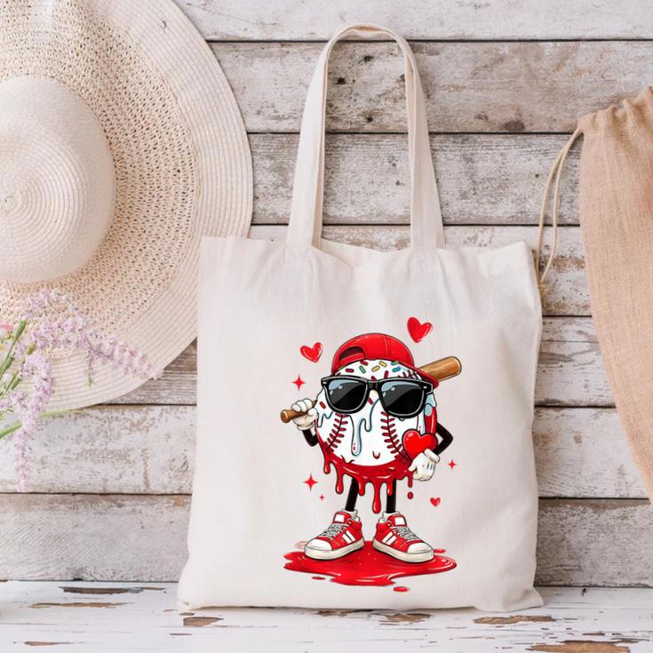 Baseball Drip Ice Cream Sunglasses Boys Youth Kids Valentine Canvas Tote Bag Baseball Drip Ice Cream Sunglasses Boys Youth Kids Valentine Canvas Tote Bag