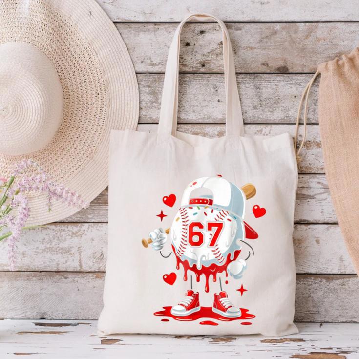 Baseball Drip Icecream Valentine 67 Meme Tees Men Youth Boys Canvas Tote Bag Baseball Drip Icecream Valentine 67 Meme Tees Men Youth Boys Canvas Tote Bag