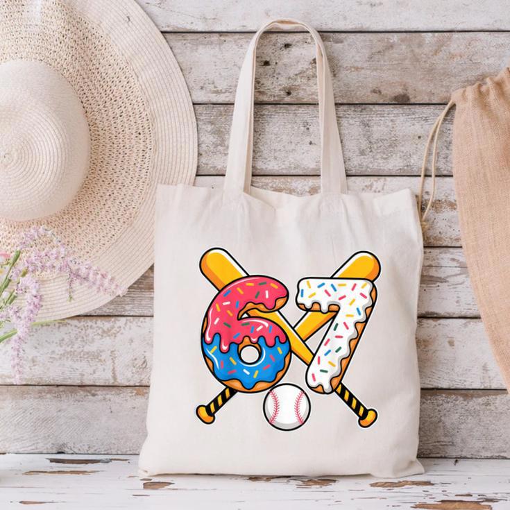 Baseball Drip Number 67 Player 67th Birthday Meme Canvas Tote Bag