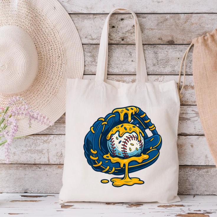 Baseball Drip Team For Boys Ice Cream Cool Canvas Tote Bag