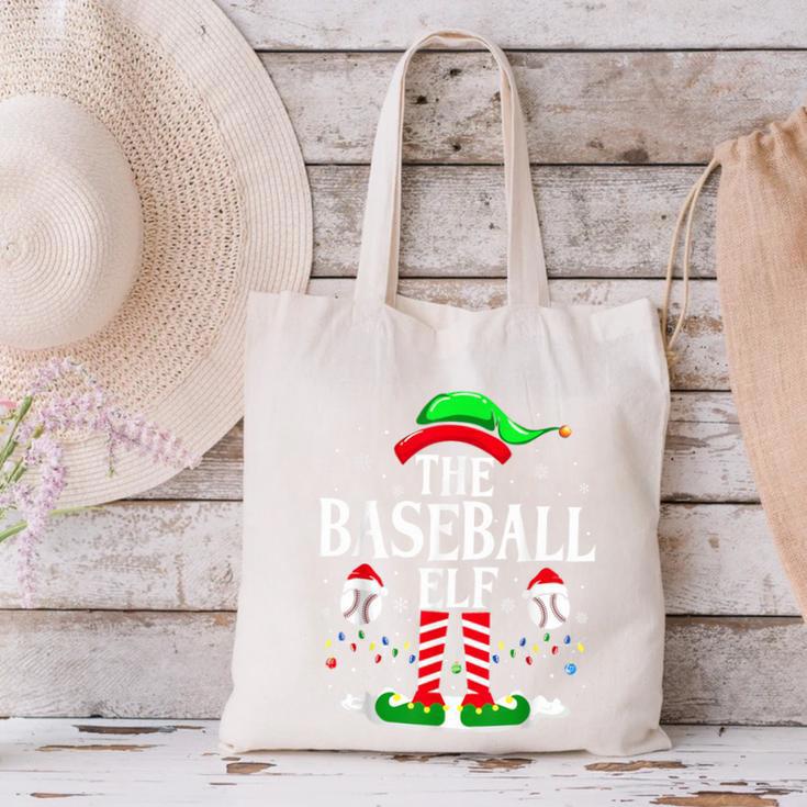 The Baseball Elf Christmas Sport Lovers Xmas Elf Canvas Tote Bag