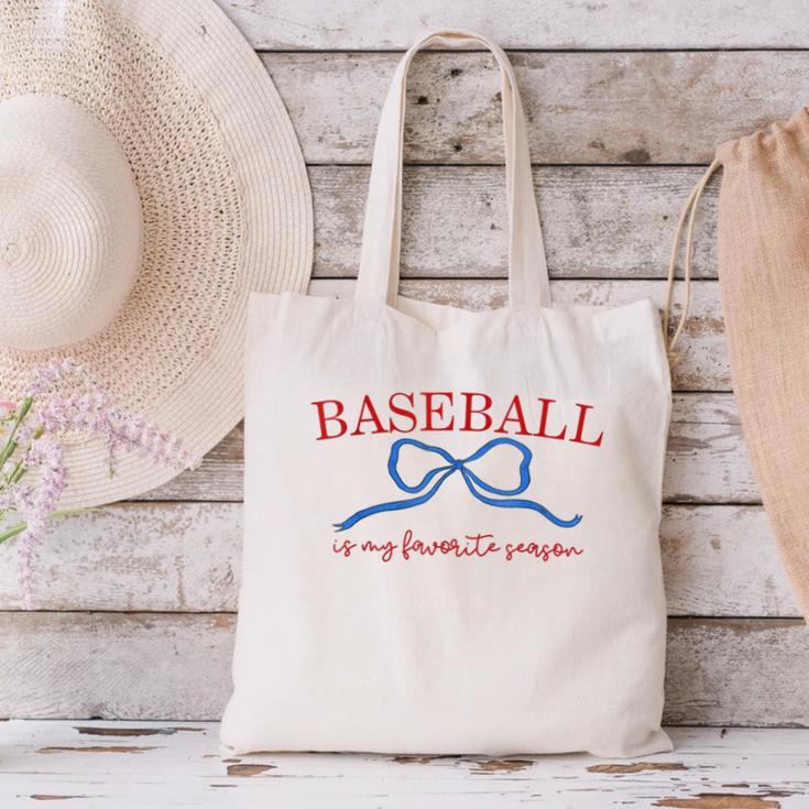Baseball Is My Favorite Season Shirt Baseball Season Vibes Canvas Tote Bag