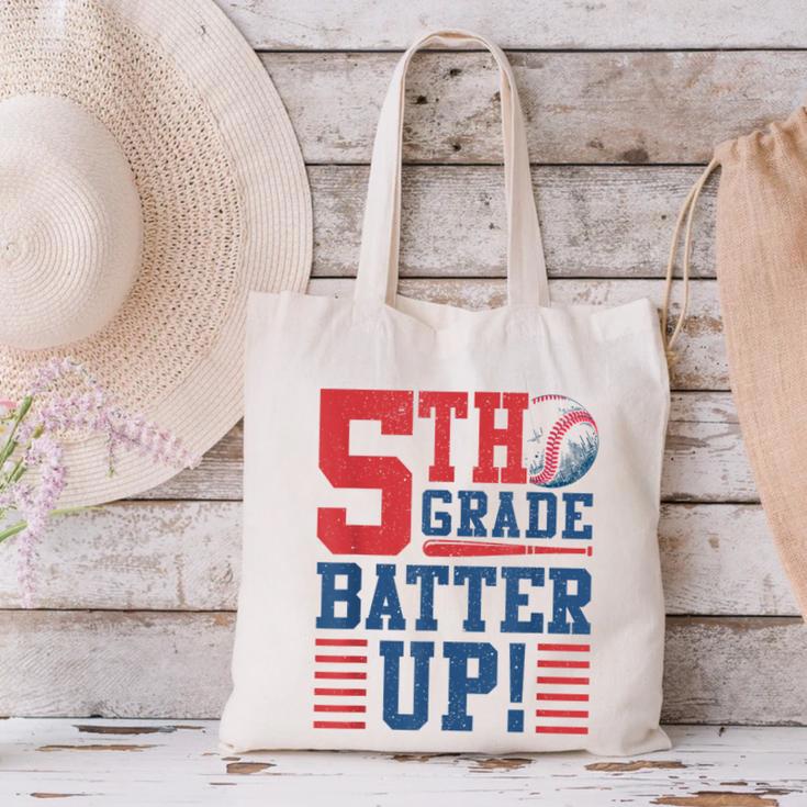 Baseball Fifth Grade Back To School 5th Grade Batter Up Canvas Tote Bag