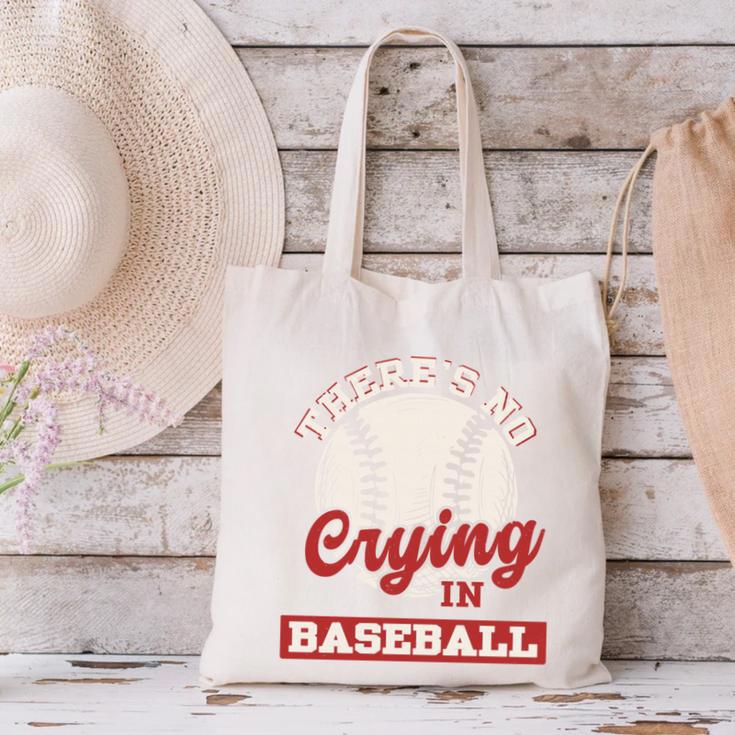 Baseball Game Day There Is No Crying In Baseball Canvas Tote Bag