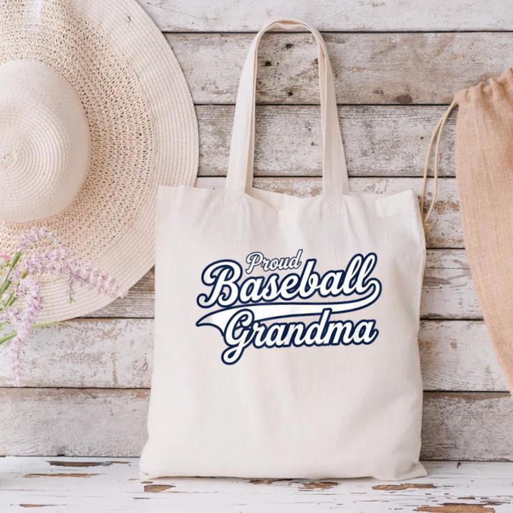 Baseball Grandma Graphic Canvas Tote Bag