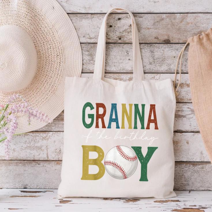 Baseball Granna Of The Birthday Boy Family Matching Canvas Tote Bag Baseball Granna Of The Birthday Boy Family Matching Canvas Tote Bag