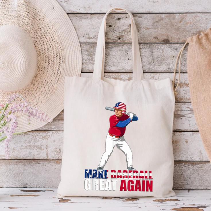 Make Baseball Great Again Donald Trump Baseball Canvas Tote Bag