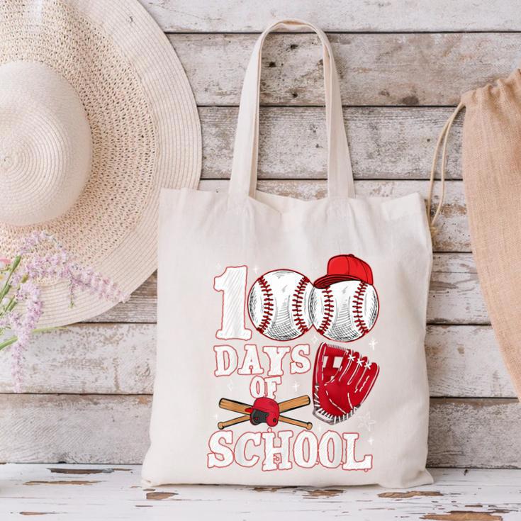 Baseball Happy 100 Days Of School Boy Girl Kid Teacher Canvas Tote Bag Baseball Happy 100 Days Of School Boy Girl Kid Teacher Canvas Tote Bag