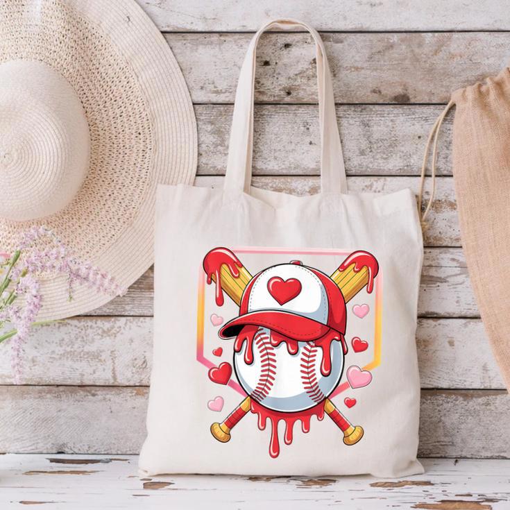 Baseball Heart Valentines Day Baseball Ice Cream Drip Boys Canvas Tote Bag Baseball Heart Valentines Day Baseball Ice Cream Drip Boys Canvas Tote Bag