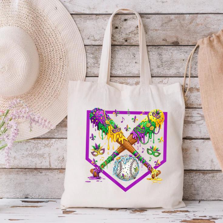 Baseball Ice Cream Drip Boys Mardi Gras Carnival Party Mask Canvas Tote Bag Baseball Ice Cream Drip Boys Mardi Gras Carnival Party Mask Canvas Tote Bag
