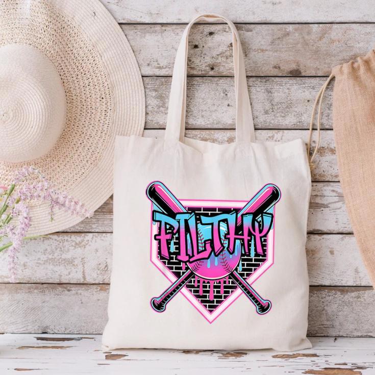 Baseball Ice Cream Drip Pitcher Filthy Canvas Tote Bag Baseball Ice Cream Drip Pitcher Filthy Canvas Tote Bag